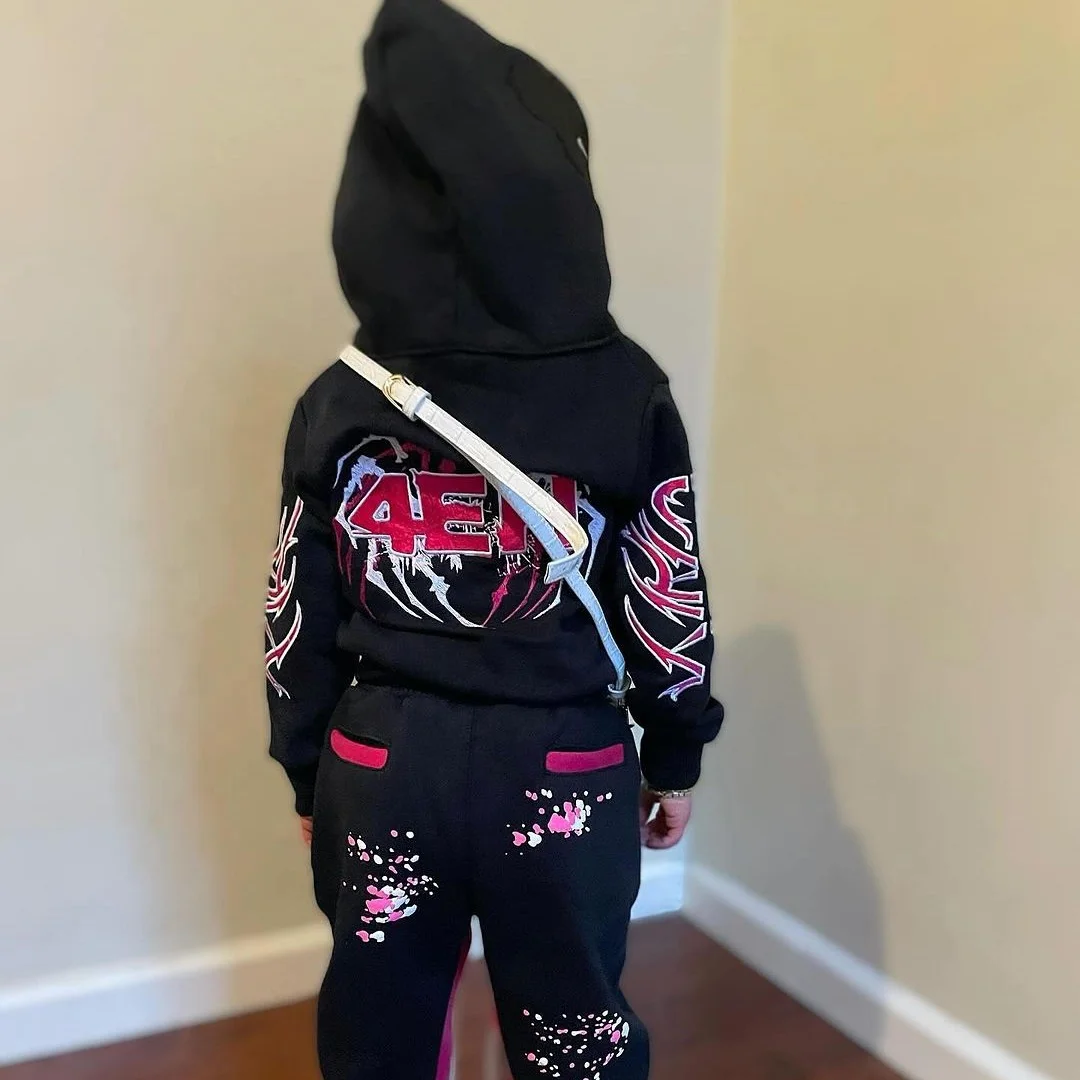 2024 Autumn New Baby Clothes Set Embroidery Hoodies And Pants 2 Pcs Boys Girl Sweatshirt Suit