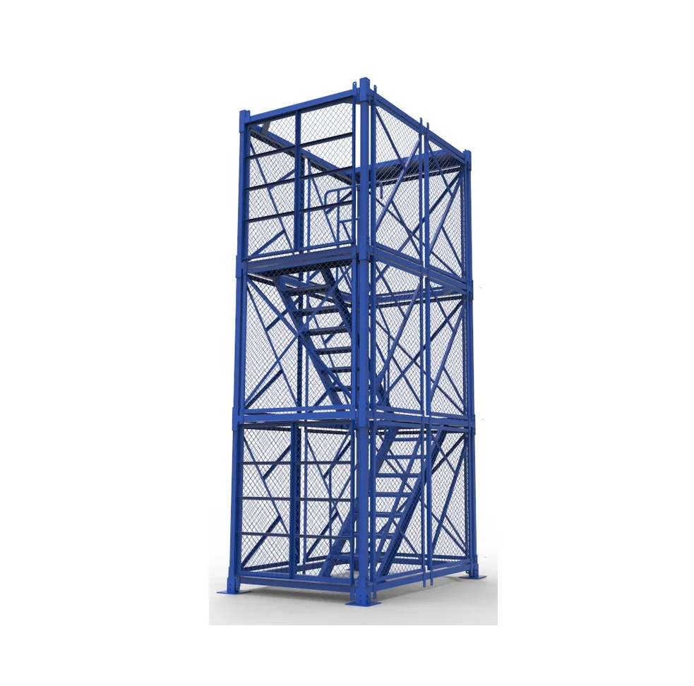 CUSTOMIZATION SQUARE STEEL SERIES SAFETY LADDER CAGE BRIDGE SCAFFOLDING