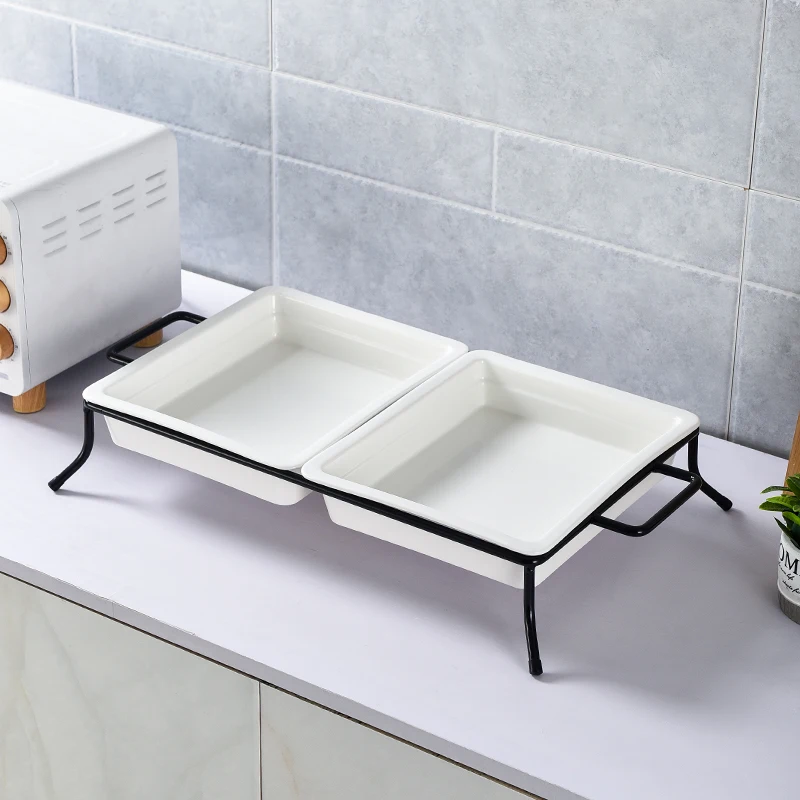 Ceramic Platter Kitchen Storage Rack Metal Dry Goods Cake Fruit Display Rack