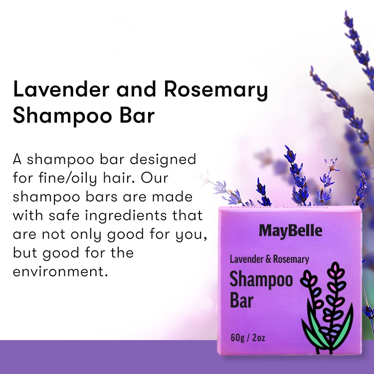 Private Label All Natural Lavender Oil Control Solid Shampoo Purifying Shampoo Bar Soap For Hair&Scalp