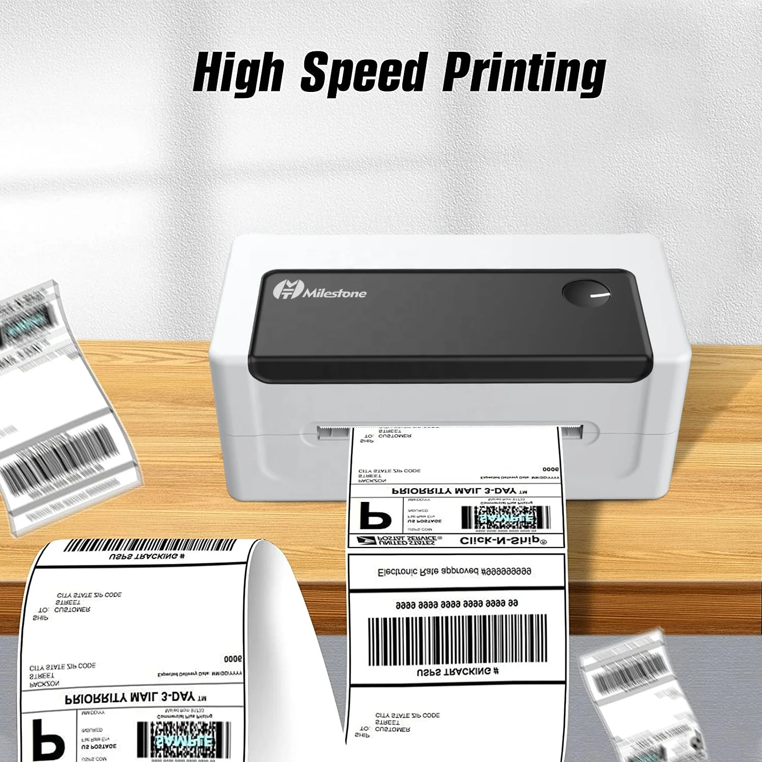 
Milesone 110mm FBA Label Printer MHT-L1081 Sticker Printer 4x6 shipping label Thermal printer for amzaon ebay Etsy 