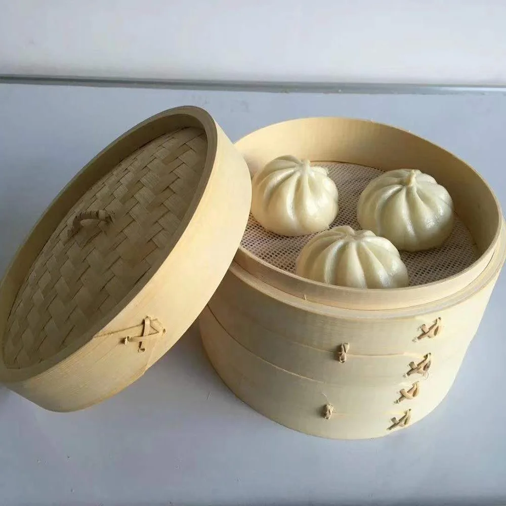 Customized Size Bamboo Steamers Food Bamboo Basket Steamers
