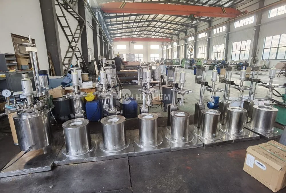 Cover lid liting and vessel body fixed lab stainless steel high pressure reactors