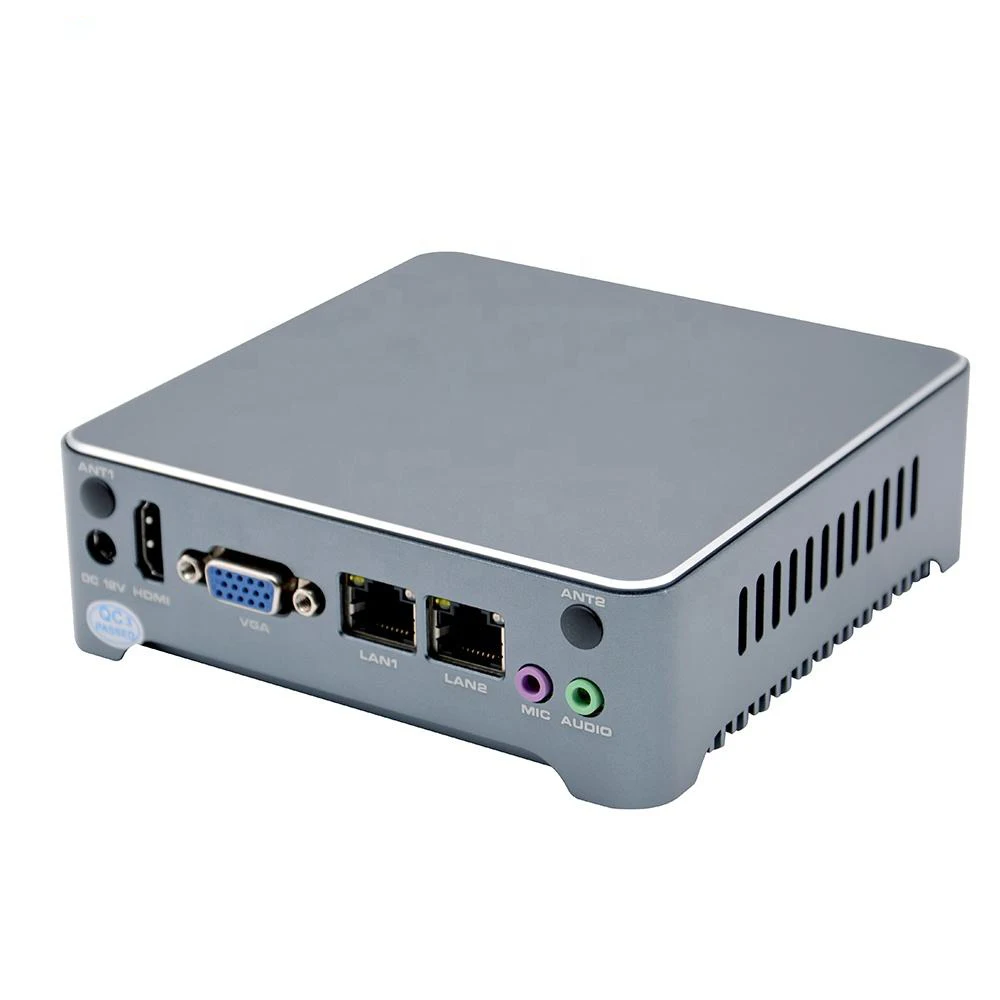 J1900 J4125 Mini PC Desktop Computer Small Fuselage One Hand Control Gigabit Ethernet NUC Dual Lan VGA HD 6*USB Intel NUC