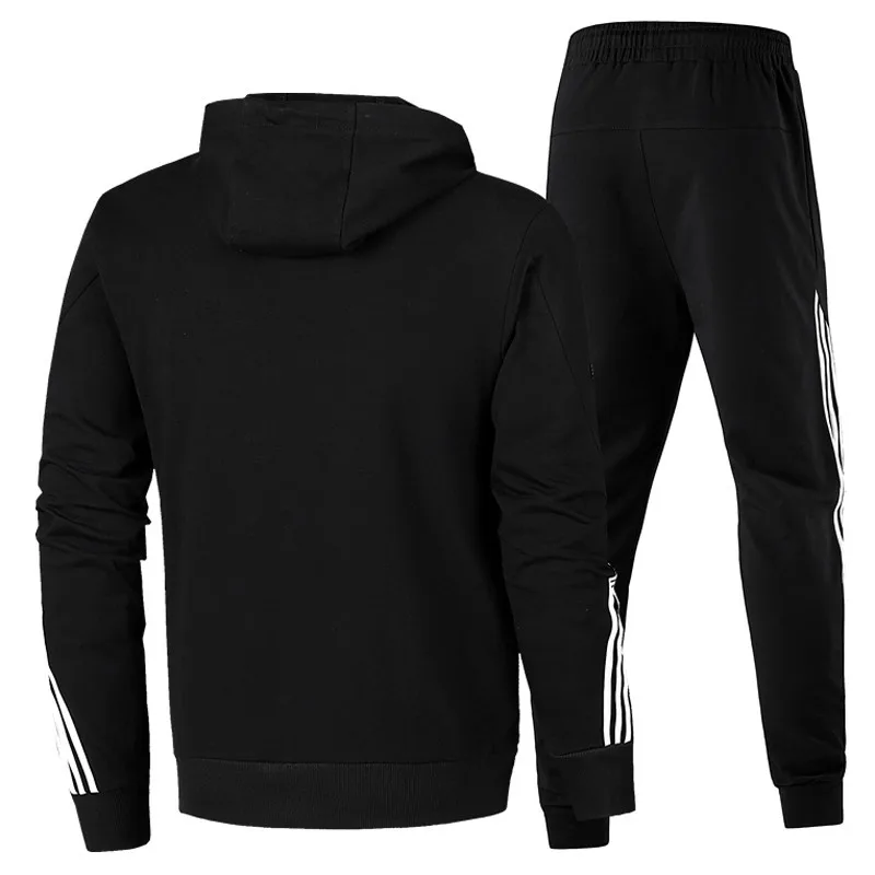 OEM high quality long sleeve 100% cotton tracksuits for man with hoodie sport wear suit