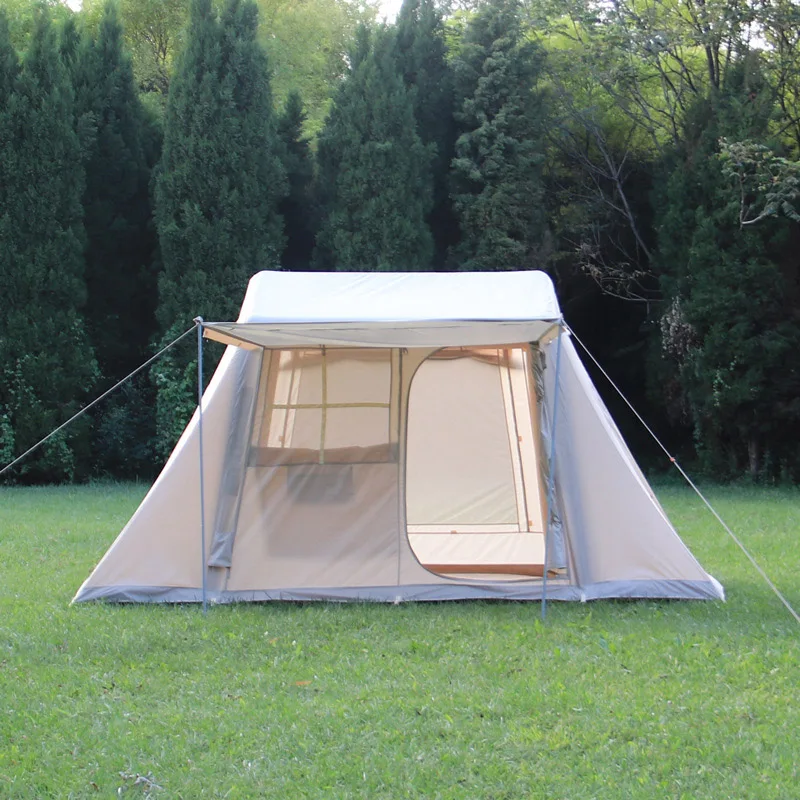 TPU PVC Air Tube Homary Cabin Tent Inflatable Quick Set Up Rainproof Canvas 4 Season Camping Tents for Family