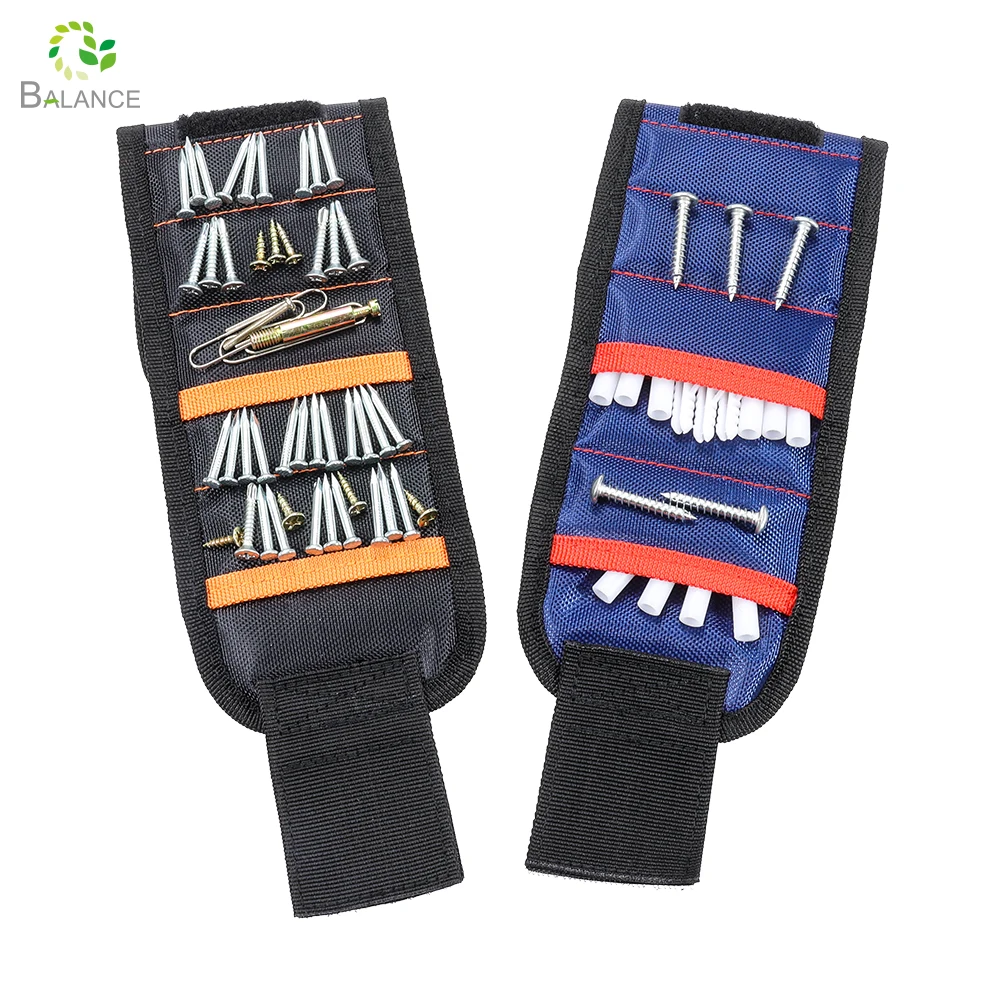 Best Sell Lightweight Tool Band Magnetic Tool Wristband Screws Nails Holder 8 Magnets Durable Tool Belt