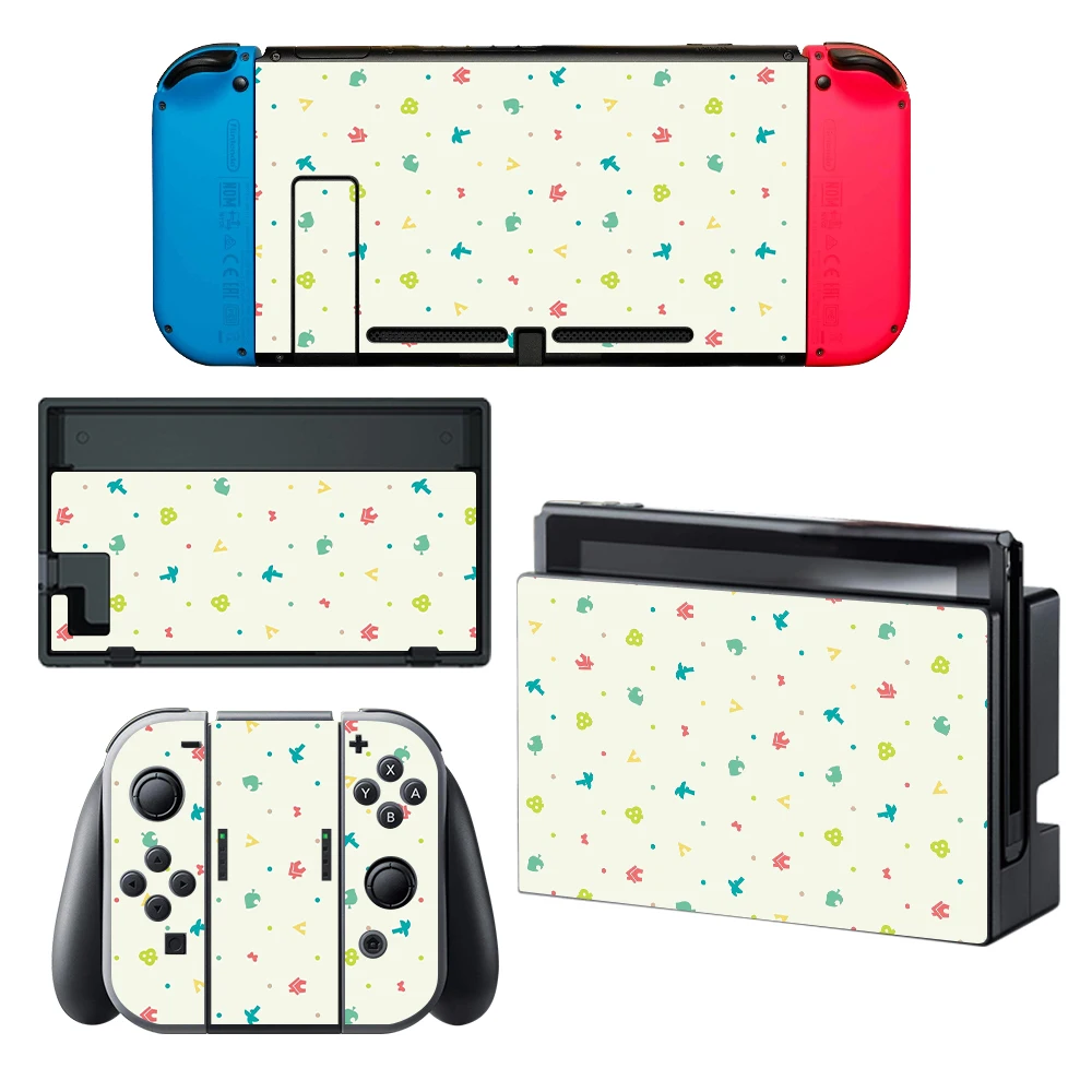 Vinyl Screen Skin Animal Protector Stickers for Nintendo Switch NS Console with Controller and Stand Holder Skins