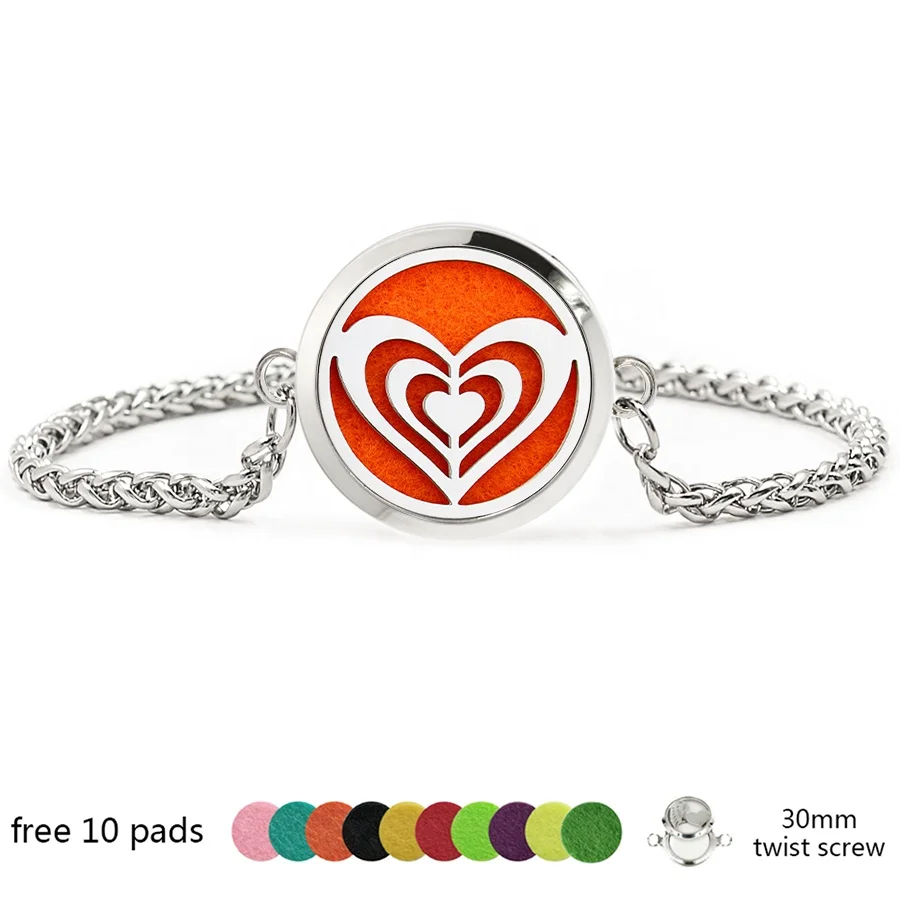 Rudder mouse dolphin Stainless Steel Aroma Essential Oil Diffuser Locket Bracelet With chain bracelet as gift