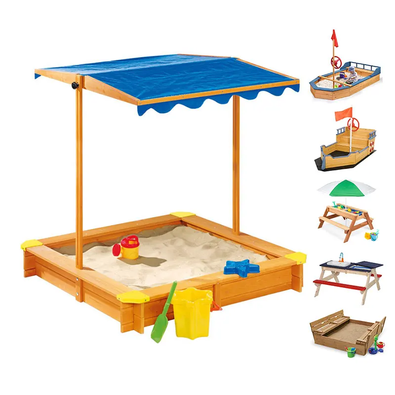 Детский садовый песочный бассейн Набор для детского сада песочница игровое оборудование уличная игровая площадка детская деревянная песочница с навесом