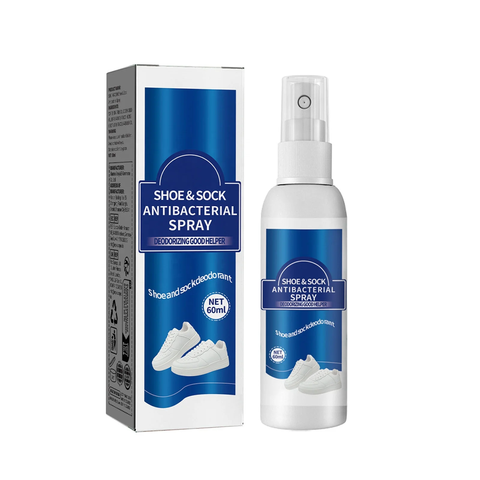 herbal extract shoe and sock deodorizer shoe and sock antibacterial spray anti fungal foot care product