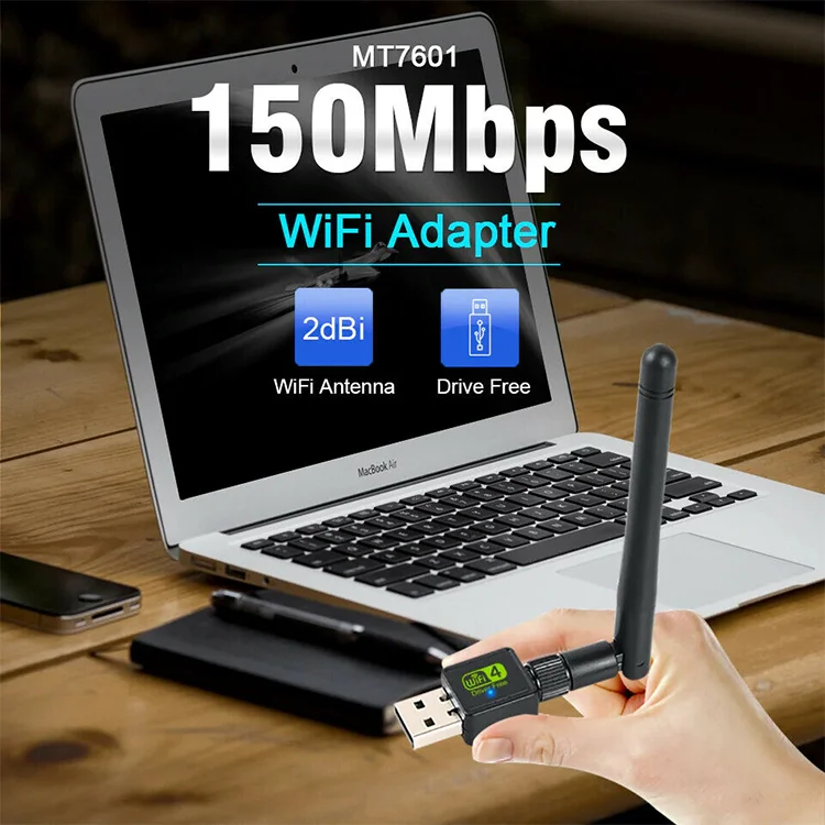 USB2.0 300Mbps 600Mbps Mini Wifi Adapter USB 5.8GHz 2.4GHz Receiver Wireless Network Card Lan Wi-Fi High Speed Antenna