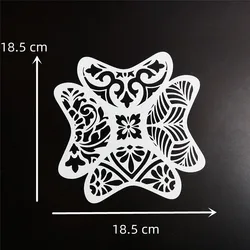 Reusable tattoo templates with new patterns are available from stock Oval rectangular irregular square sickle shaped