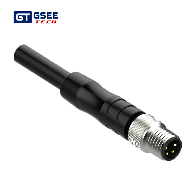 
Waterproof IP67 Male Female Straight 90 Degree 6Pin M8 Circular Connector With Shield Wire 