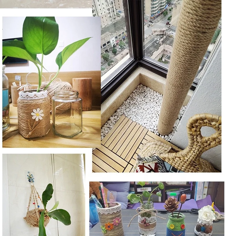 Jute dyed rope  natural color for decoration