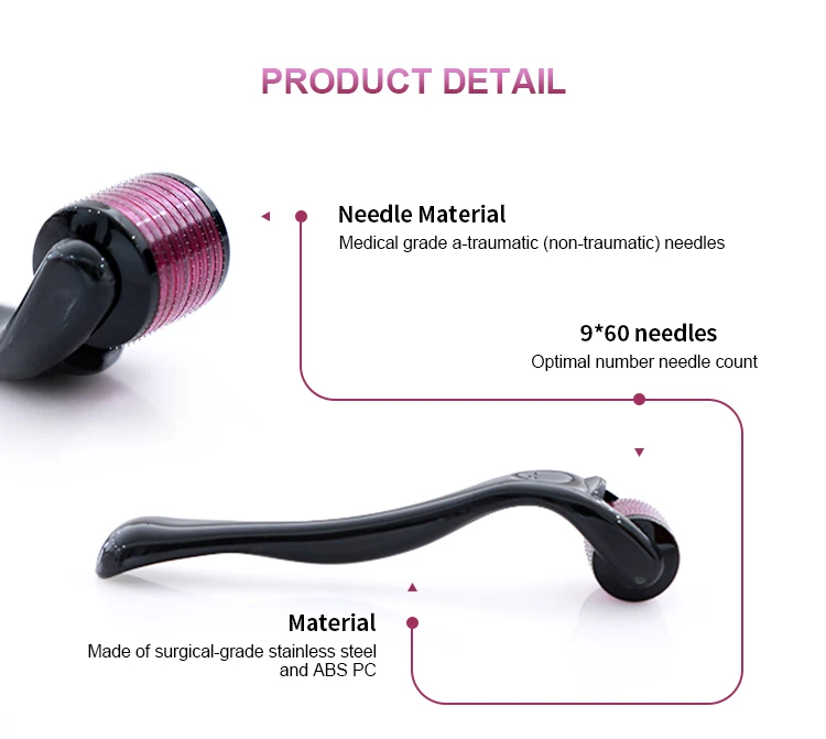 Высококачественный Dermaroller Derma Roller 540 Иглы 0,5 мм для лица и тела