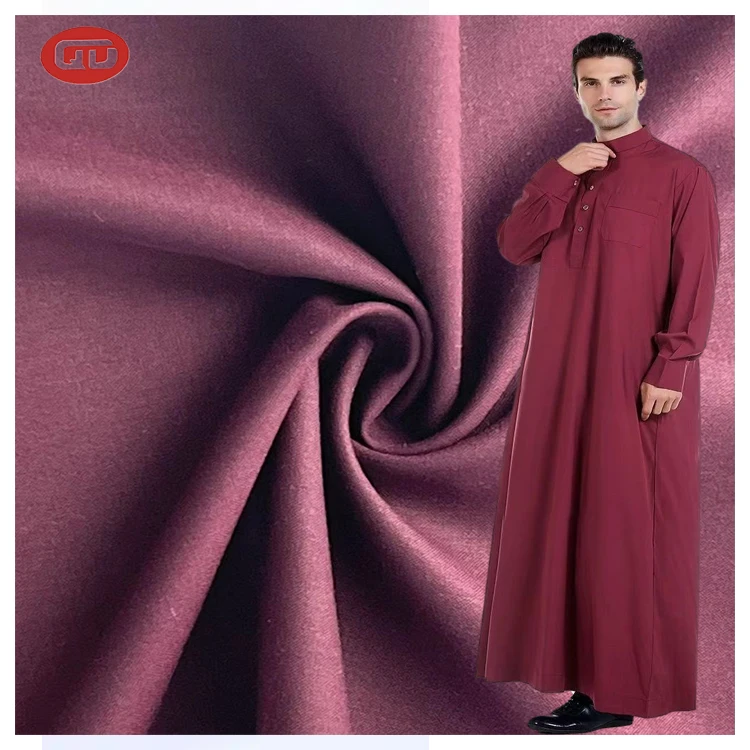 Hot sale ready stock Toyobo T/R  80/20 Twill Fabrics  Polyester Viscose Suit Fabric for Arabia Abaya for indonesia market