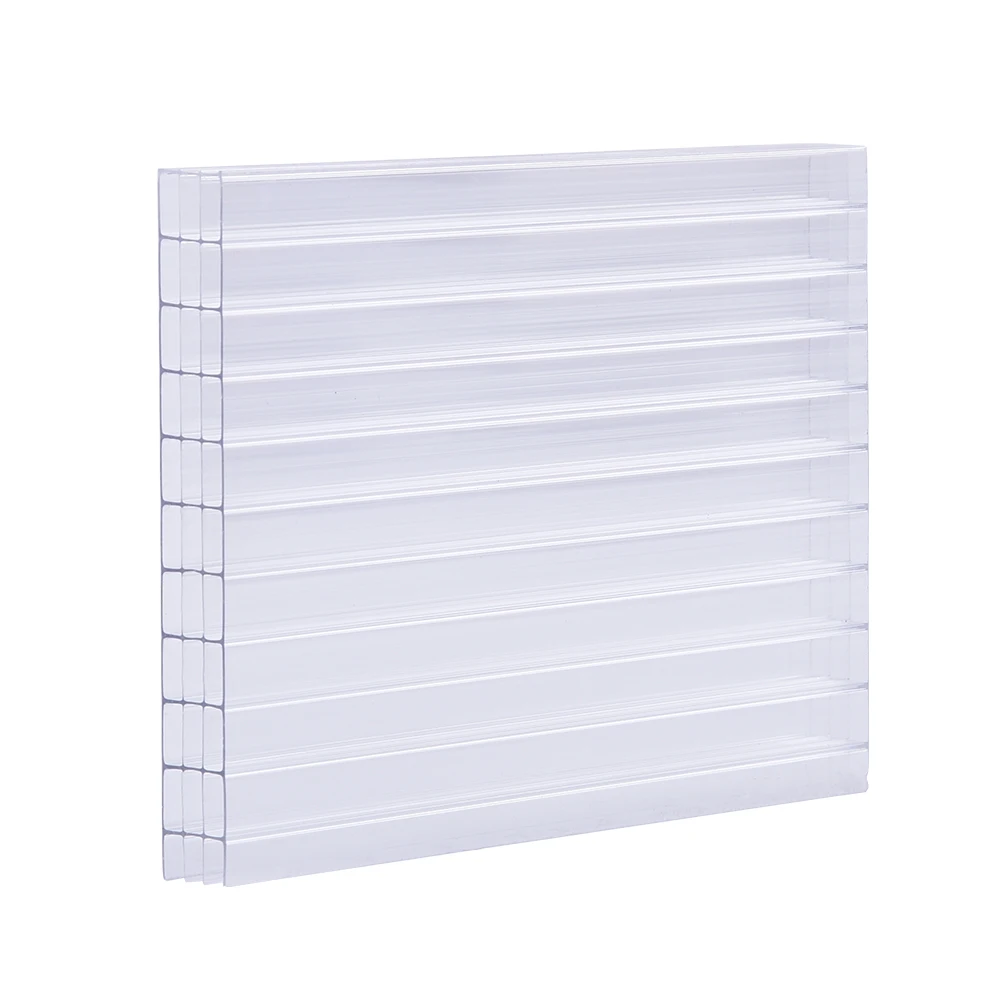 Factory price wholesale custom transparent multiwall polycarbonate plastic hollow sheet for greenhouse