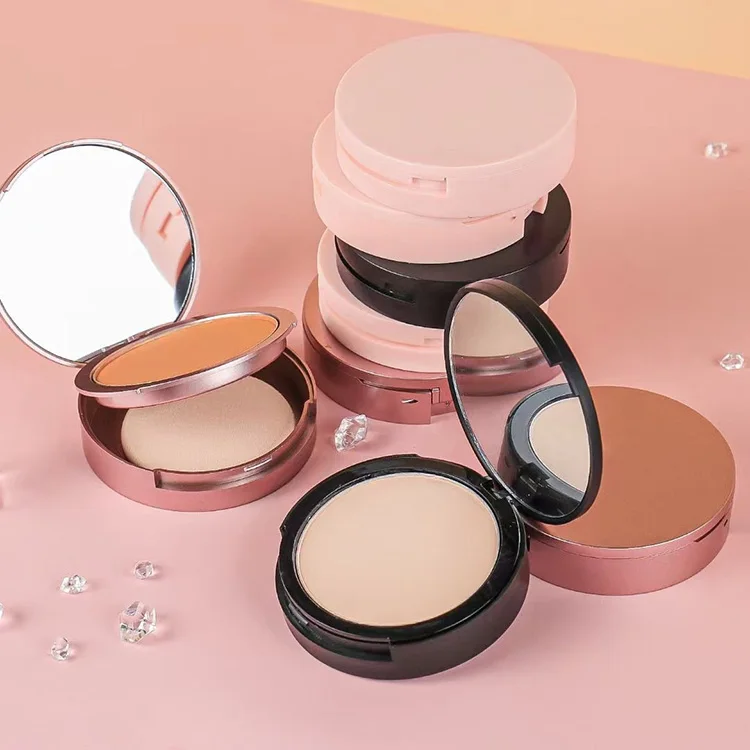 wholesale Custom Private Label Makeup Full Coverage Compact Pressed Contour Palette Face Matte Foundation Powder