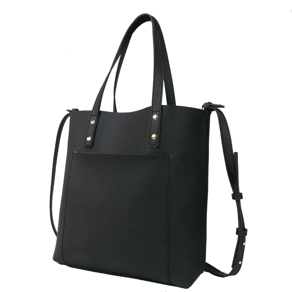 Large capacity solid color PU Pitot bag 2024 new fashion soft leather underarm bag trend personality college student class bag