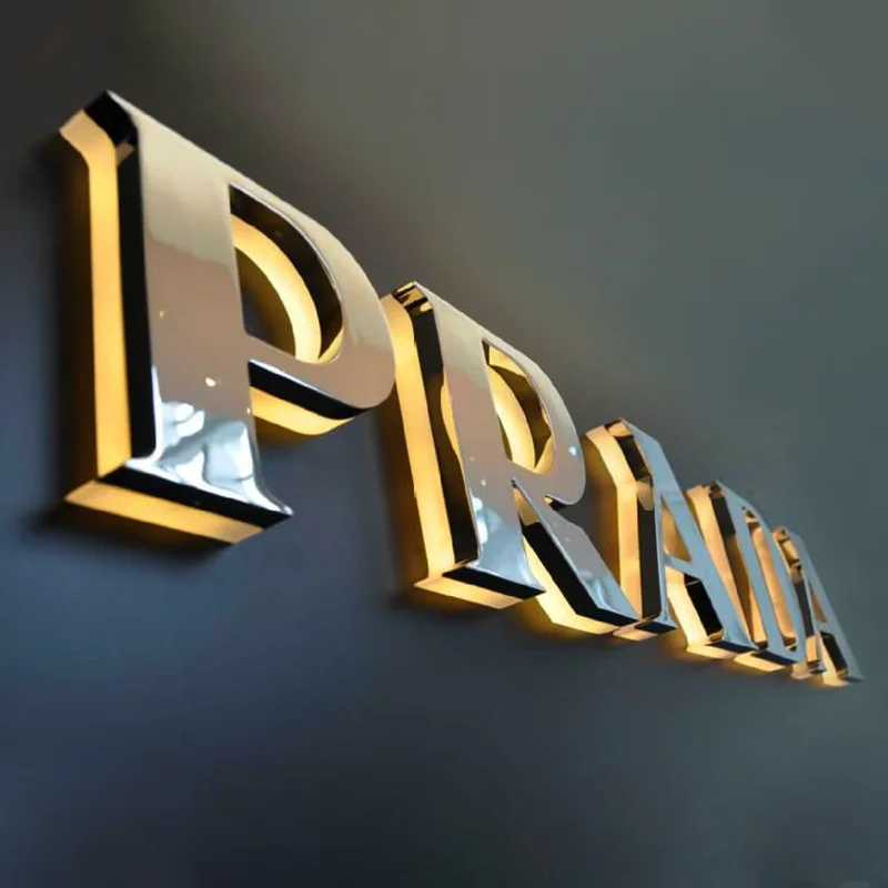 Оптовая продажа с фабрики-Прямые Индивидуальные крытый и открытый магазины коммерческая реклама 3D светодио дный знак из нержавеющей стали