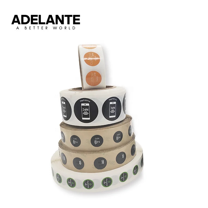 Производитель ADELANTE, оптовая продажа, индивидуальная программируемая антиподделка, наклейка с этикетками NFC