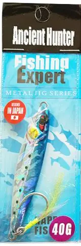 Ancient Hunter 1PCS/Bag shore Jigging  20G 40G 60G 80G  Metal 3D bionic printing shore jig With Mustad hook