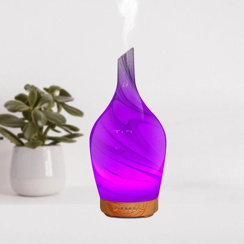 air humidifier led aroma glass  luxury essential oil best air purifier diffuser for beauty shop bulb aroma diffuser