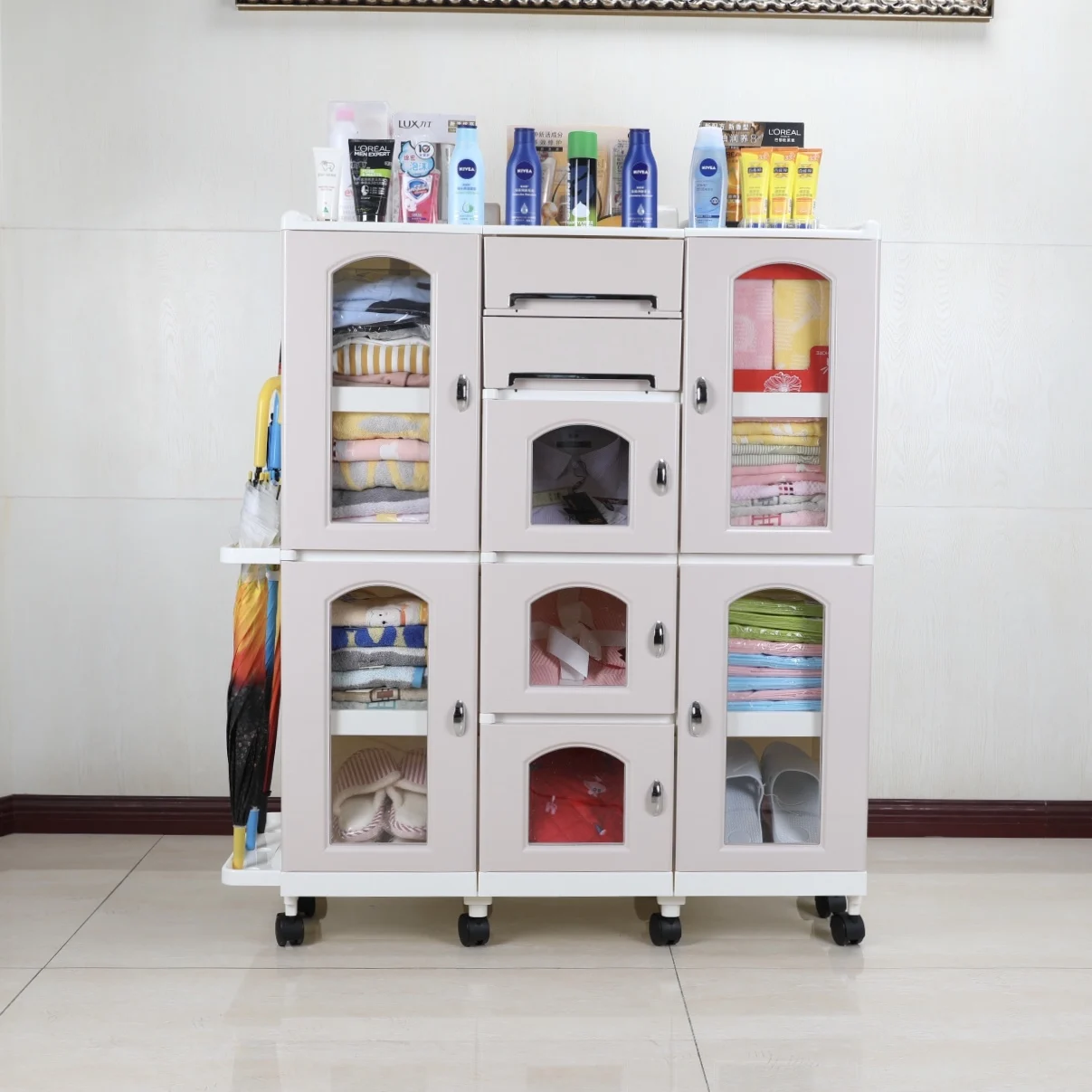 High Quality Cheap European  Food Grade PP Baby Colorful Baby Living Toy Plastic Drawer Plastic Storage Cabinet For Clothes