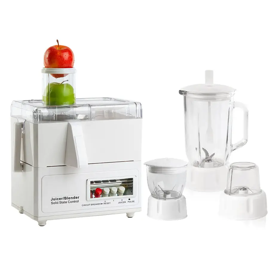 4 In 1 Juicer Blender Food Processor & Veggie for Slicing, Shredding and Kneading,  Fits Whole Vegetables, Stainless Steel