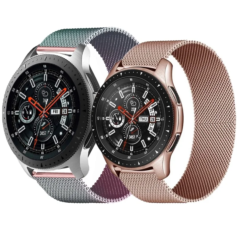 For Samsung Galaxy Watch 46mm 42mm Gear S3 Frontier Stainless Steel Mesh Strap 20mm 22mm Magnetic Milanese Loop Watch Band