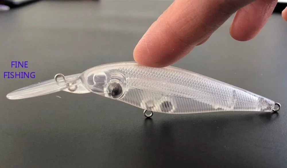 Unpainted fishing lure blank 8.6g 111mm Minnow bait lure body 204#