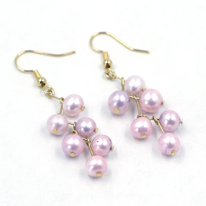 New design earring decoration natural pearl earrings DIY jewelry earrings drop long ear hooks