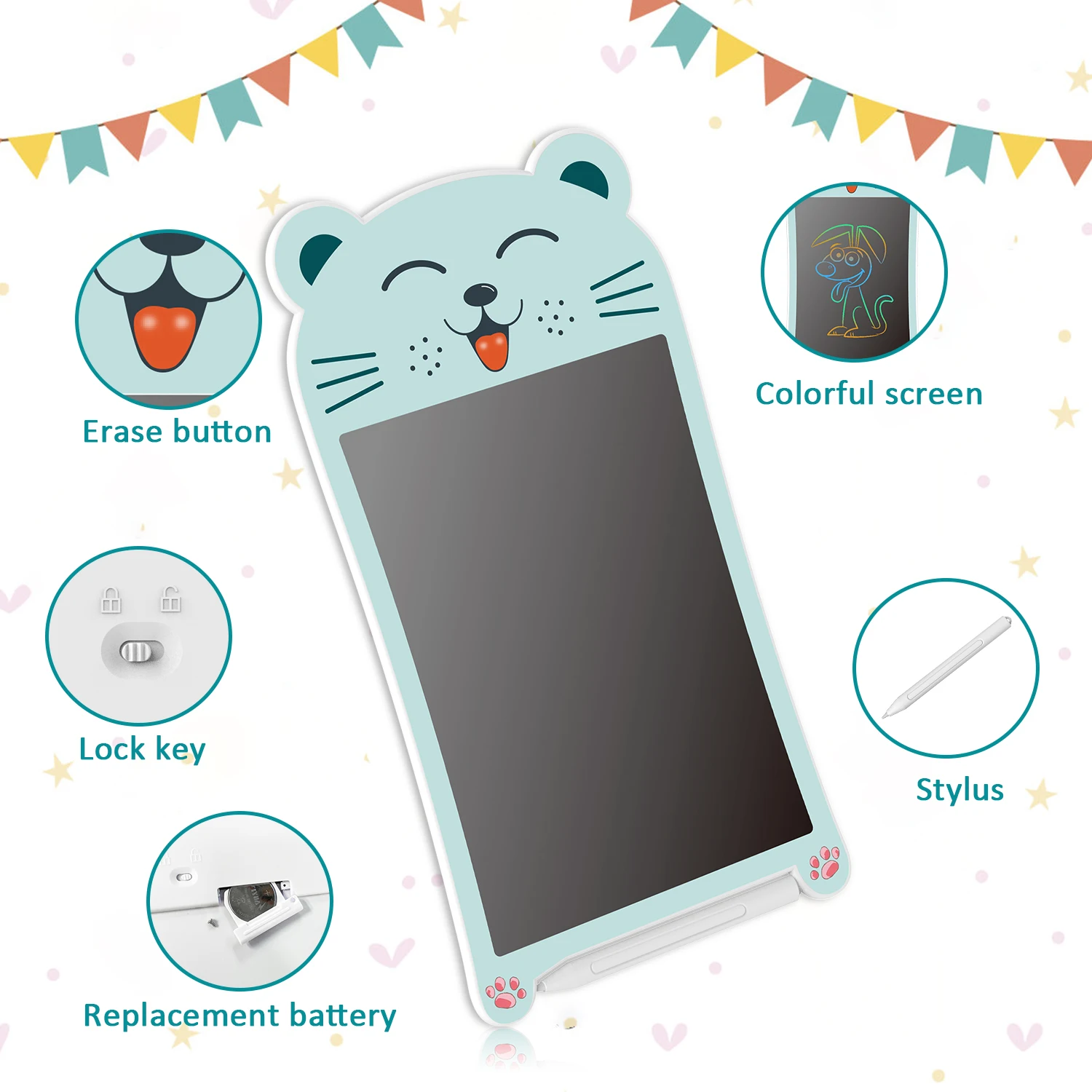 New Colourful 8.5 inch Lcd Writing Tablet Erasable Drawing LCD Writing Board For Kids Students