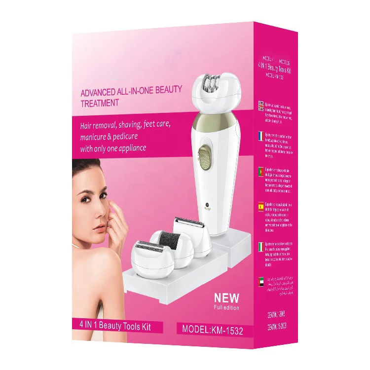 Hot Sell Women Hair Removal 4 in 1 Rechargeable Body Bikini Hair Trimmer Lady Electric Epilator Shaver Machine