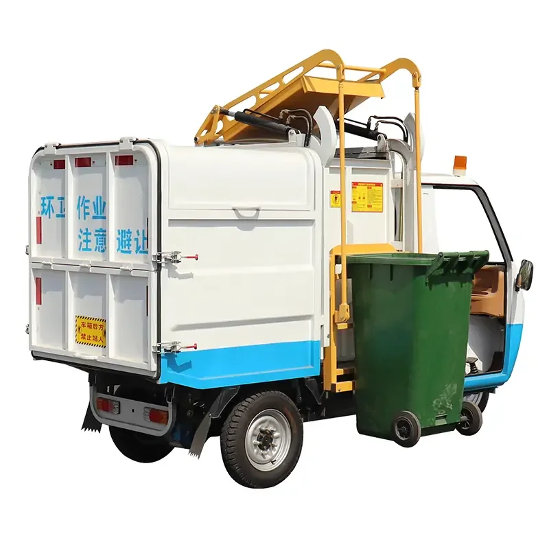 Urban Waste Management Bucket-Type Transport Three-Wheeled Garbage Trucks
