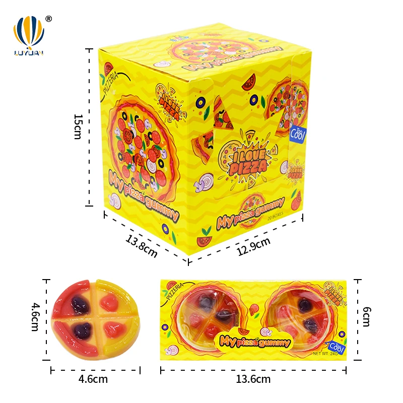 Ggummy Candy For Wholesale Pizza Shaped Fruit Gummy Candy Vitamin Gummies