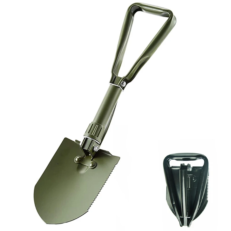 High Quality Portable Multi-function Survival Outdoor Tool Folding Mini D Handle Military Camping Folding Shovel