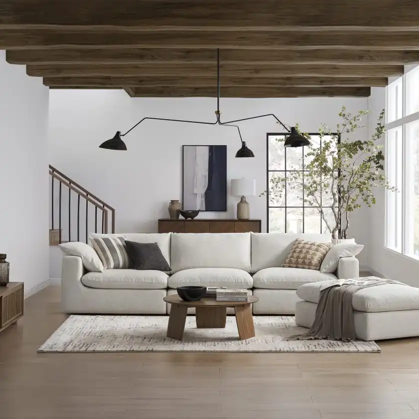 YASITE 2021 Hot Sale Modern Modular Sectional Three Seat Fabric Sofas Living Room