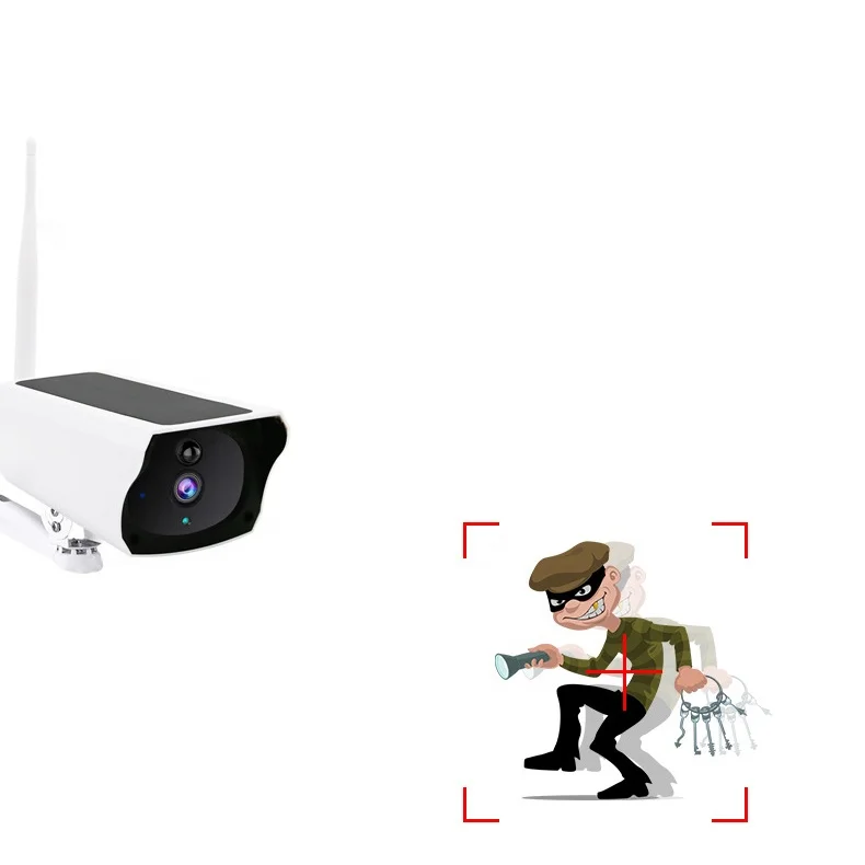 Outdoor Surveillance Camera Solar IP65 Waterproof Two Way Intercom Night Vision WiFi 4G Solar Camera