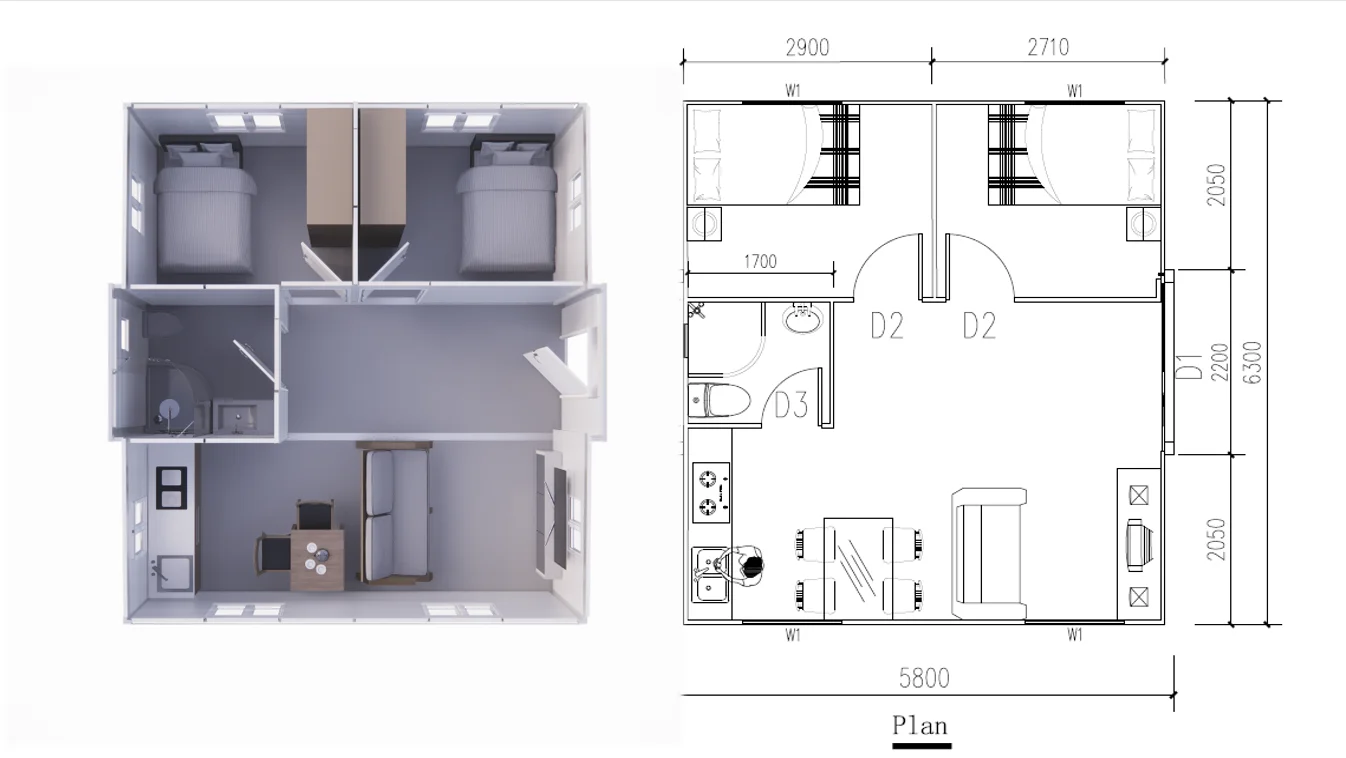 Manufactured homes instant prefabricated luxury expandable prefab houses Tiny house villa for Pop up store