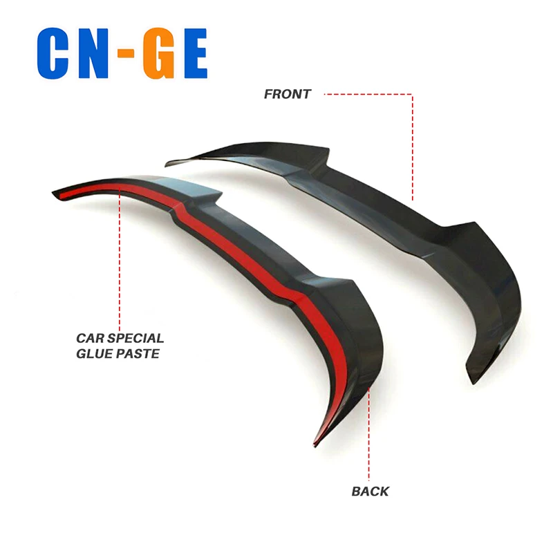 Plastic ABS gloss Black or Carbon fiber look rear spoiler extension for Ford ford fiesta mk8 2018+