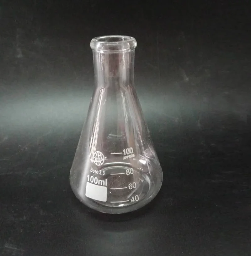 Лаборатория Эрленмейера стеклянная бутылка-фляжка