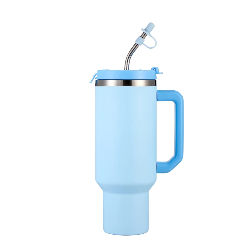 40oz Tumbler with Handle Stainless Steel Vacuum Insulated Tumbler with Straw Beer Tumbler with Customized Carrier Bag Coffee Bee