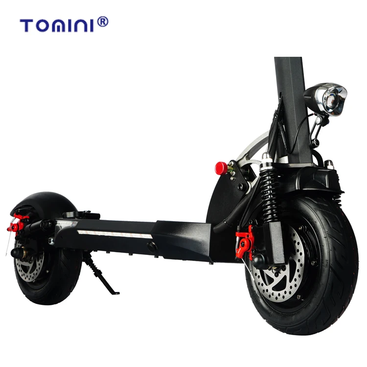 Tomini Dual motor 10 inch fat tire 60 km/h fast speed electric scooter 1000w 48v folding scooters