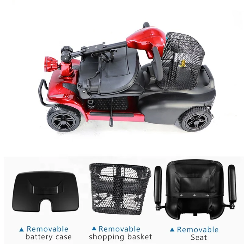 Folding motorised wheelchair Aluminum A basket of Electric bikes
