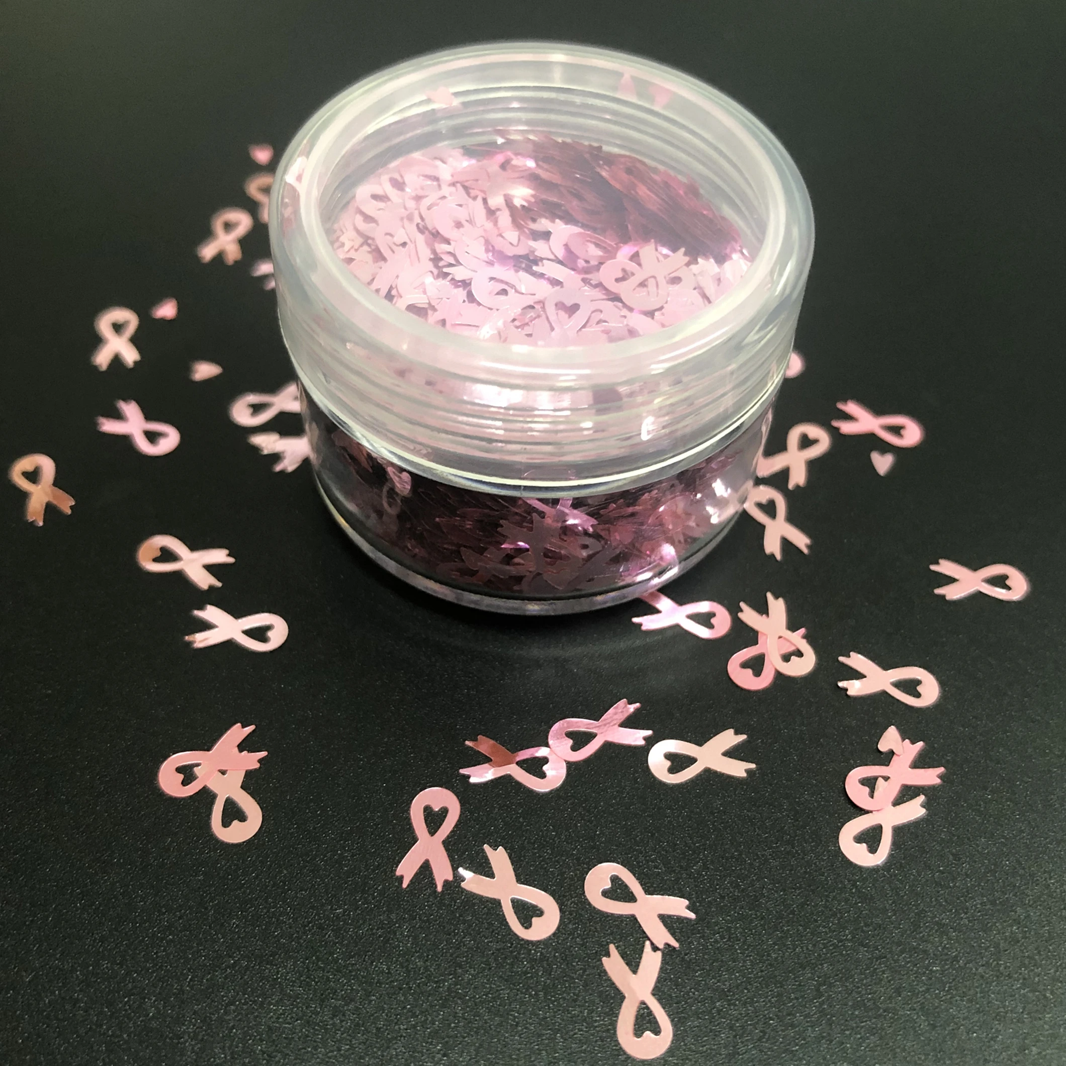 Bulk Shape Glitter Pink Eco-friendly Polyester Nail Glitter Flakes for Decoration