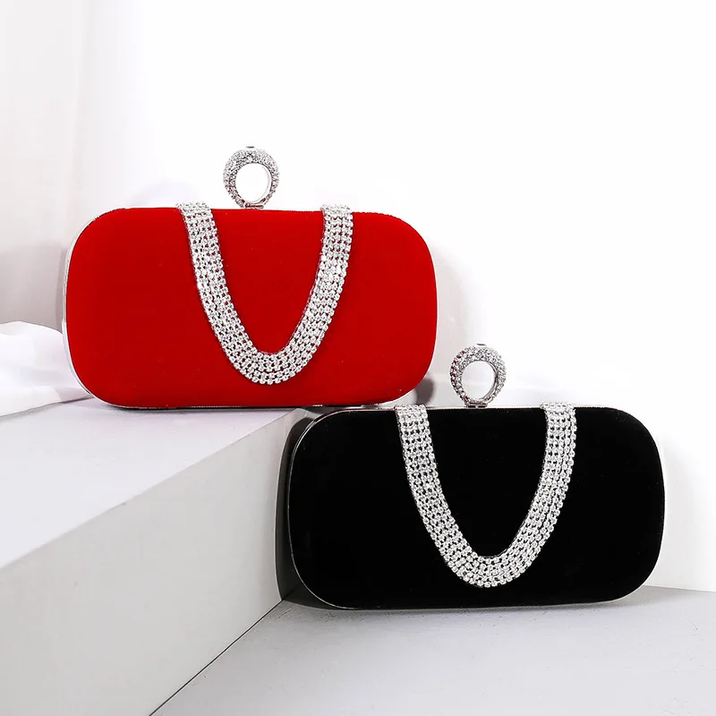 
Colored diamond Evening Clutches Women Silk Clutch Purse rhinestone Wedding Party crystal make up hand bags 
