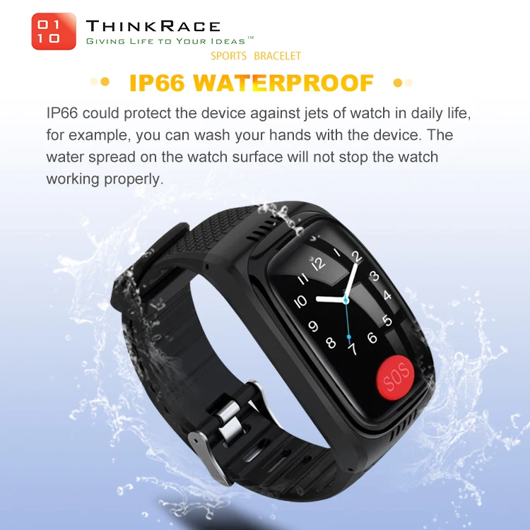 Temperature measurement gps  tracking devices sos watch for elders