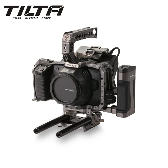 TILTA BMPCC 4K 6K TA-T01-A Advanced Camera Cage Kit for BMPCC 4K 6K BlackMagic with Follow Focus Systems and Battery Plates